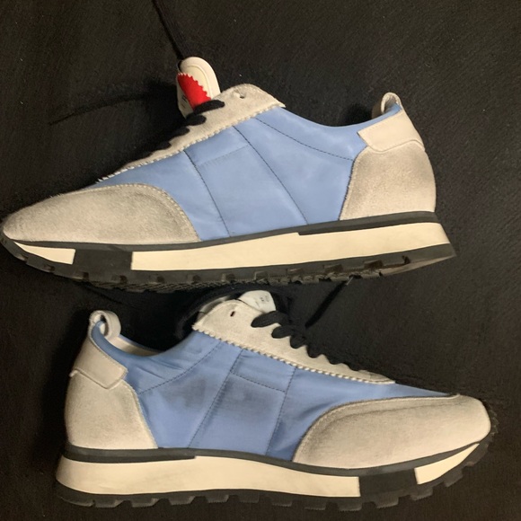 IRO Women’s Vintager suede trim sneaker. Sky blue. - Picture 11 of 12